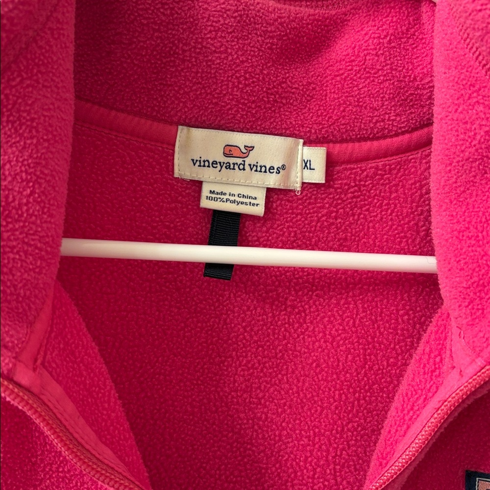 Vineyard Vines Bright Pink Fleece Jacket - Picture 2 of 4